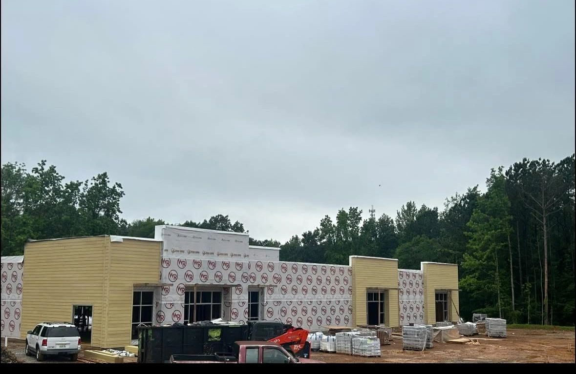 Commercial convenience store under construction by Badger Building Inc. in Calera, Alabama