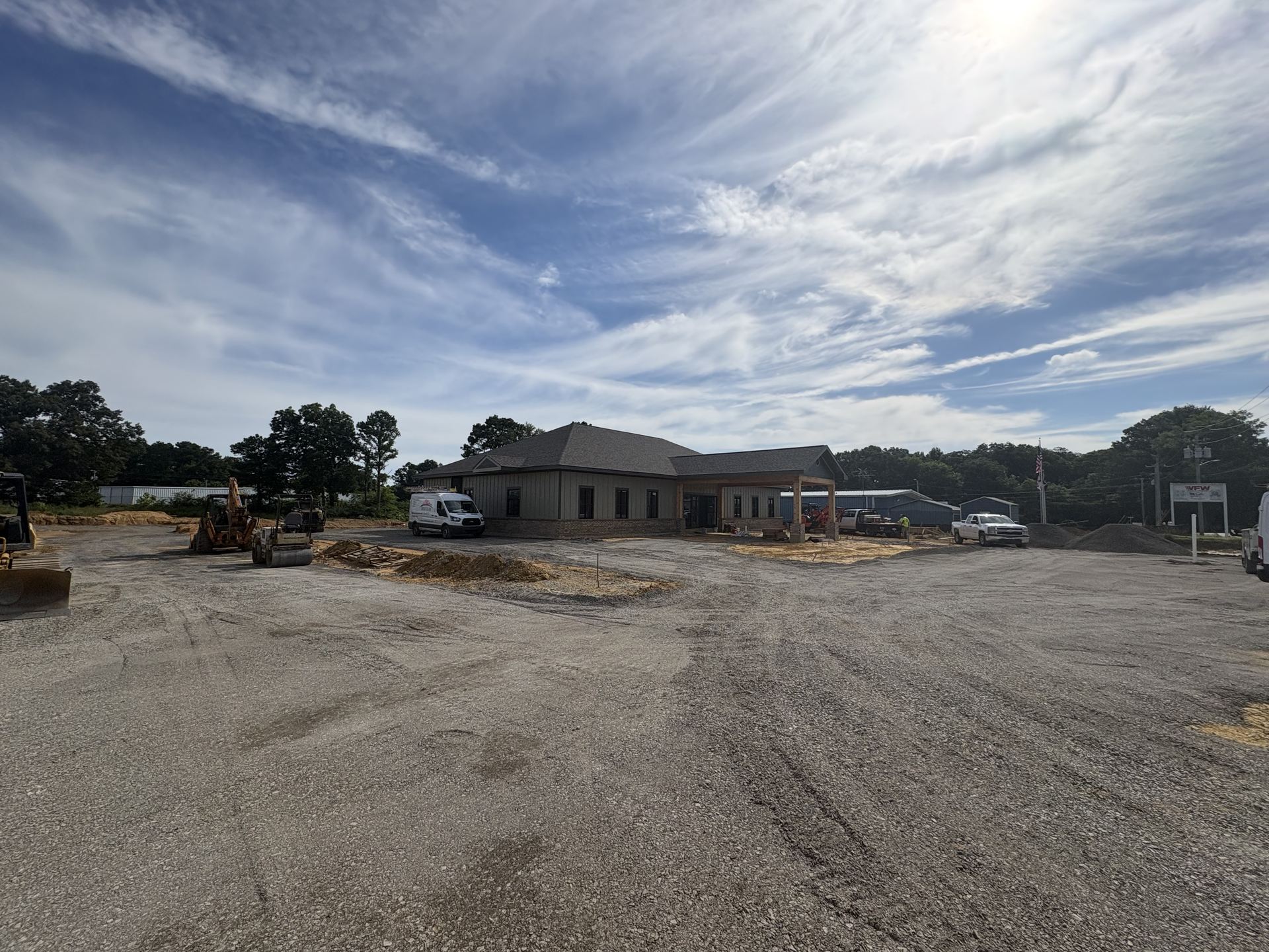 Good Samaritan health clinic site in Cullman, Alabama — sitework and paving in progress
